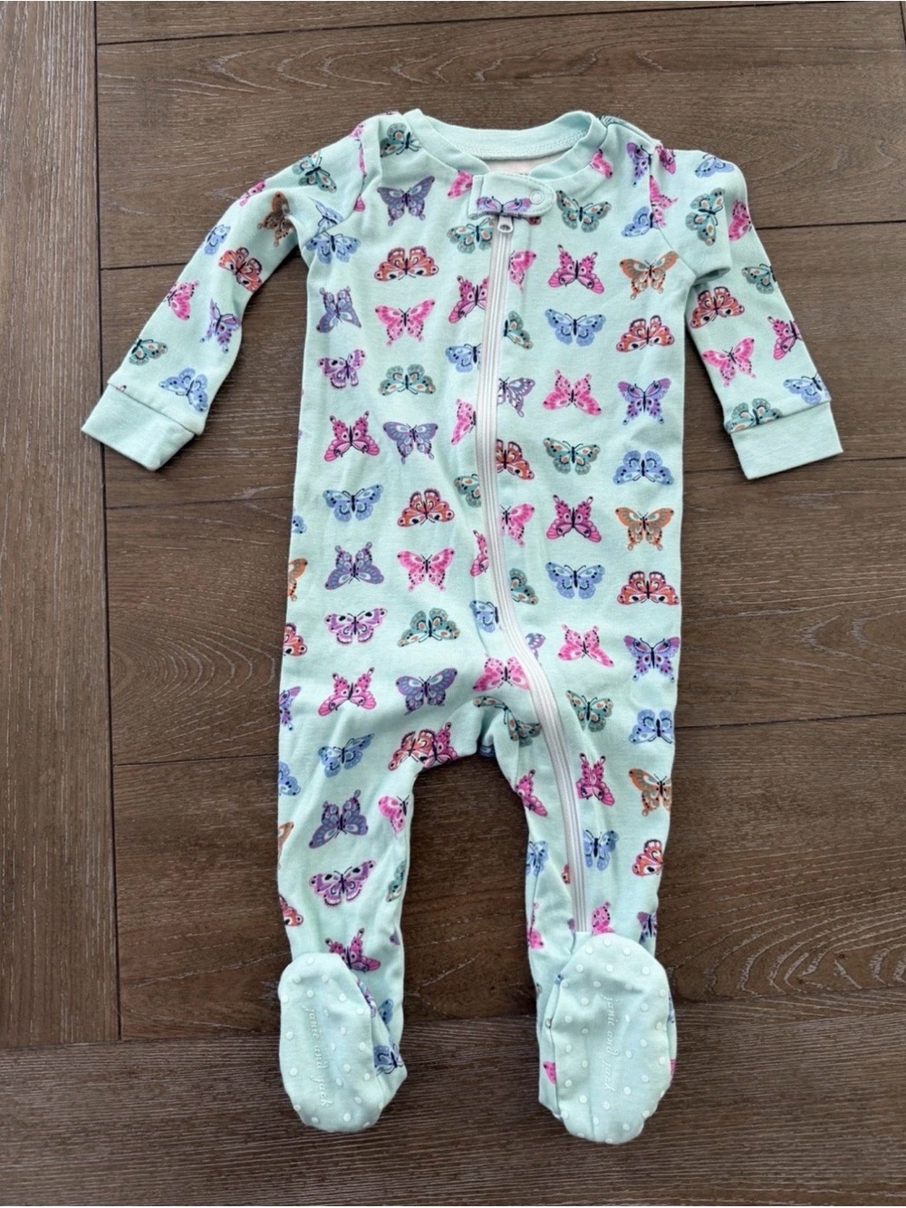 NWOT Janie & Jack Butterfly Footed Sleeper 3-6 Months